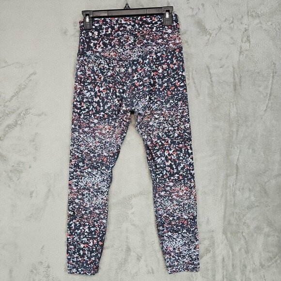 Lululemon Leggings Womens 8 Multicolor Spotted High Rise Ankle Stretch Active - Picture 5 of 7